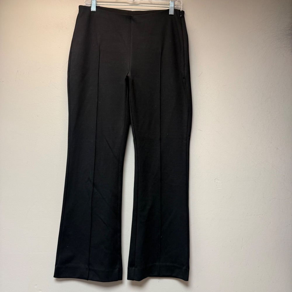 Everlane Trousers Women‎ Medium Black Excellent Italian GoWeave Side Zip Flare